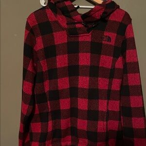 The North Face Red and Black Plaid Jacket
